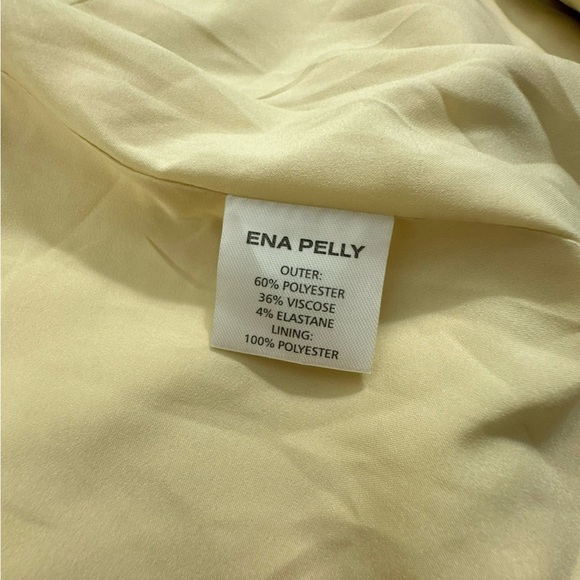 Ena Pelly In Butter Double Breasted Stretch Cotton Blazer sz 2 NWOT Yellow Cream - Picture 9 of 9